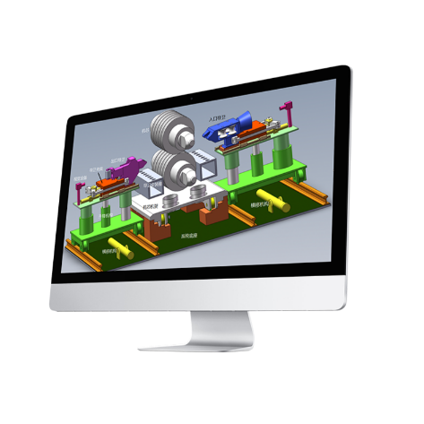 Ategolion Gorffen Canllaw Rholio System Gosod Canolfan Awtomatig â Chymorth Gweledol ar gyfer Bar Dur